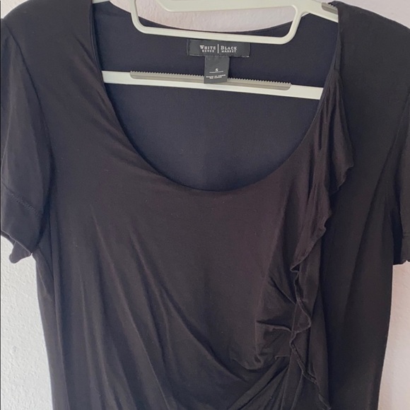 White House Black Market Soft Ruffle Dress S - Picture 2 of 6